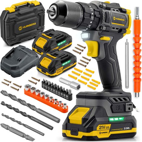 Taladro percutor inalámbrico Humberg 21V HM-432 (1/5)