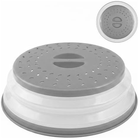 Spritzschutzdeckel aus Silikon für die Mikrowelle – 26,7 cm (10,5 Zoll) Mikrowellendeckel aus lebensmittelechtem Material – BPA-frei – platzsparendes Design (1/5)