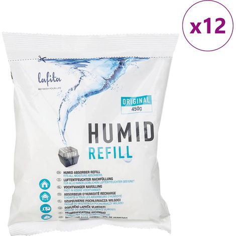 Lafita Moisture Absorber Refills 12 pcs 450 g vidaXL