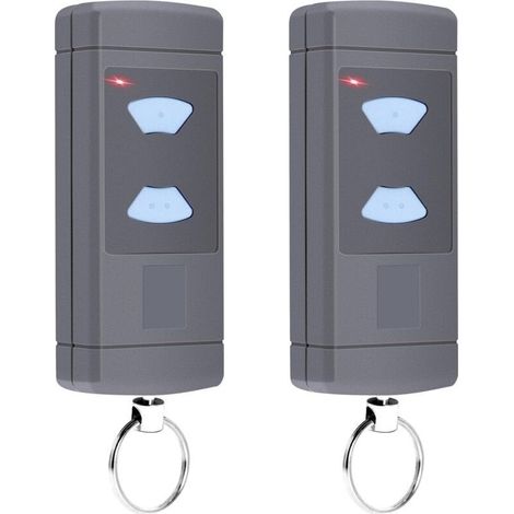 Lot de 2 émetteurs manuels compatibles avec Hörmann 868,3 MHz - Pour porte de garage Hörmann HSE2-868, HSM4-868, HS4-868, 2 canaux (1/5)
