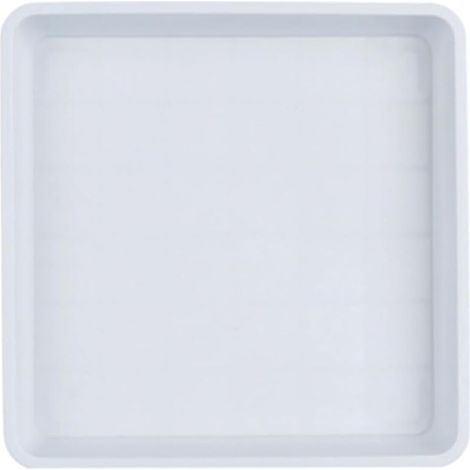Plateau pour plantes carrées en blanc avec soucoupe Pot de fleurs pour plantes grasses en pot avec bac d’égouttement pour patio, jardin, véranda, serre (18 mm / 7,1 pouces)