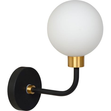 Applique Lucide Berend in vetro G9 33W nero bianco oro (1/4)