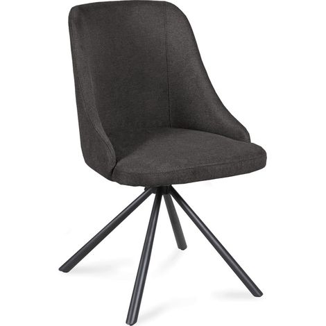 Chaise pivotante HORIZON / Gris foncé/ 50x60x85 (1/5)