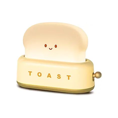 Lampe de bureau décorative en forme de grille-pain, petite lampe rechargeable avec un visage souriant, adorable veilleuse pour la chambre, la table de chevet, le salon, la salle à manger ou le bureau. (1/5)