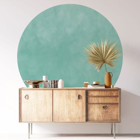 Sticker mural rond / cercle - Couleur Tendance - Diamètre 60 cm - Adhésif MAT (1/3)