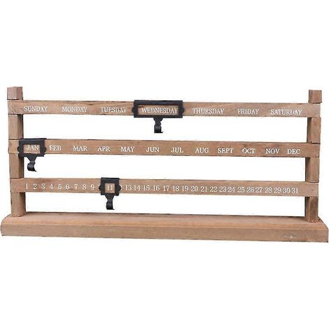 Calendrier perpétuel manuel créatif pour bureau, décoration de style vintage, calendrier perpétuel pour la durée du temps, ornement de bureau pour la maison (1/5)