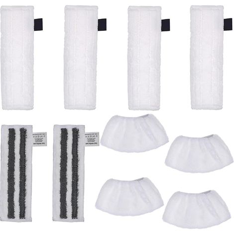 10 Accessoires Set de Serpillière pour Nettoyeur Vapeur Kärcher Easyfix SC2 SC3 SC4 SC5 Bonnettes Microfibres Nettoyeurs à vapeur (1/5)