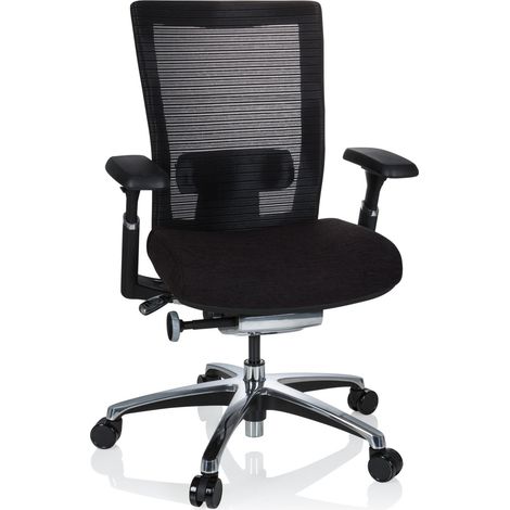 Bürostuhl NOVA PRO ALU Stoff schwarz hjh OFFICE (1/5)