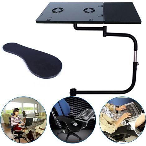 Support Ergonomique pour Ordinateur Portable, Clavier, Souris, Support de montage installé sur la chaise (1/5)