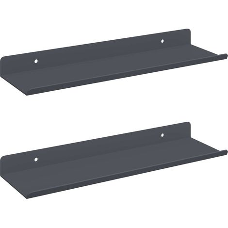 Maison Exclusive - Schwebendes Regal 2 pcs Anthrazit 30 x 9 x 2,5