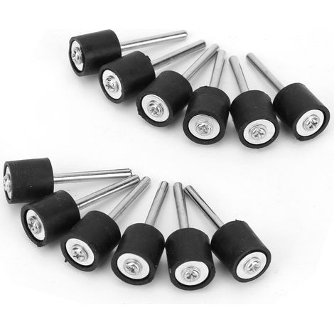 Lot de 12 manchons de support en caoutchouc pour tambour de polissage et de ponçage, compatibles avec les outils rotatifs. (1/5)