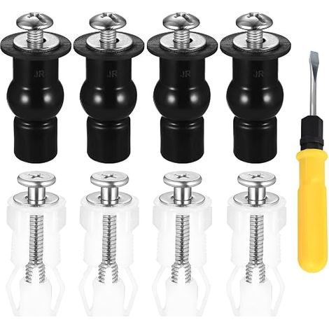 8 x Toilet Seat Hinged Fasteners Toilet Seat Fasteners Universal Expansion Screw for Toilet Seat, Toilet Seat Screws for Toilet Seat (1/5)