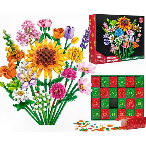 2026 Calendrier l'Avent Bouquet Floral,24 Bouquets,Calendrier de l'Avent