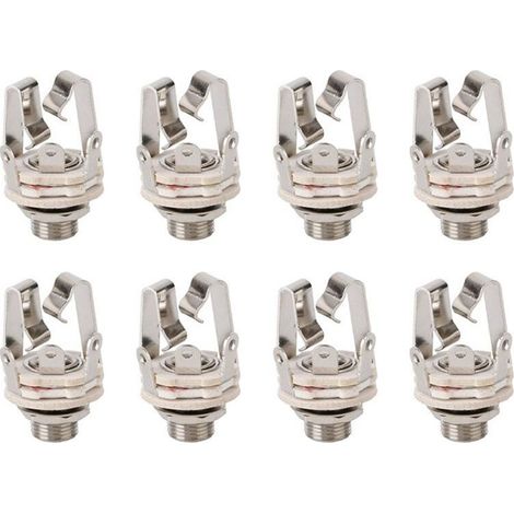 Convient aux connecteurs de câble audio double canal 8 broches 6,5 mm avec interrupteur à bascule stéréo, femelle 6,5 mm, convient aux guitares. (1/4)
