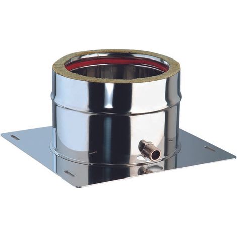 Placa base - acero inoxidable/inox con desagüe lateral l 154 mm placa base dp w/d150