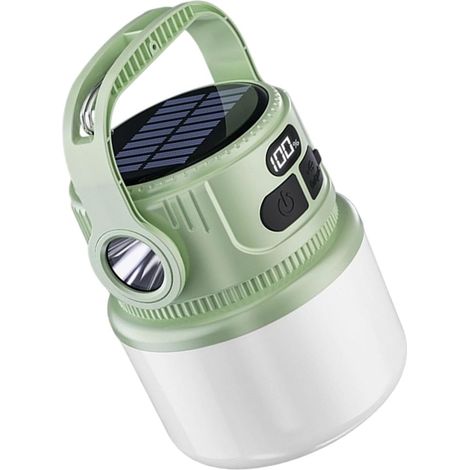Lampe de camping solaire portable LED étanche rechargeable par USB Lampe suspendue en plein air Lumières d'urgence Lumière de nuit extérieure étanche (1/5)