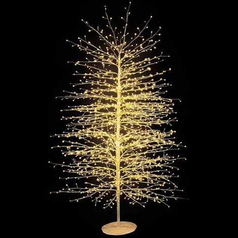 Albero Natale Luminoso Dorato, 2000 Led, Uso Intero ed Esterno - Altezza 1,80 Mt (1/2)