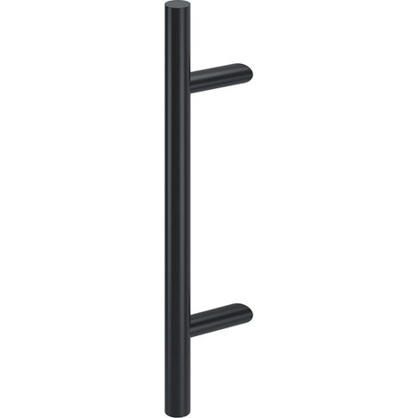 Poignée de tirage noir supports inclinés - Longueur (mm) : 500 - Entraxe (mm) : 300 - FORLOCK