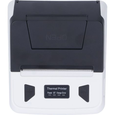 Tragbarer Mini-Thermodrucker mit Bluetooth für Belege, Tickets und Rechnungen – POS-Druckgerät, weiß, 80 mm, kompatibel mit Windows XP (1/5)