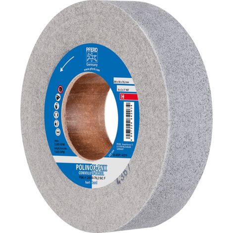 PFERD TOOLS POLINOX Gewickeltes Vlies-Rad PNK Ø 200x50mm Bohrung-Ø 76,2 mm Hart SIC Fein für Finish