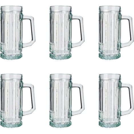 Verre a biere, Chope de bière avec bouclier lot de 6, Gambrinus - 0,5 litre