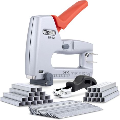 Tacwise Staple Gun Nail Gun Stapler 5 in 1 & Staple Remover & 6000 Fixings 1765