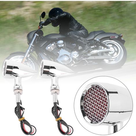 1 Paar LED-Blinker mit Gitter für Yamaha/Honda/Indian Motorrad-Modifikation (1/5)