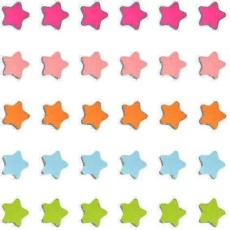 Aimants de réfrigérateur en forme d'étoiles colorées. 120 étoiles magnétiques autocollantes pour tableau noir (1/5)