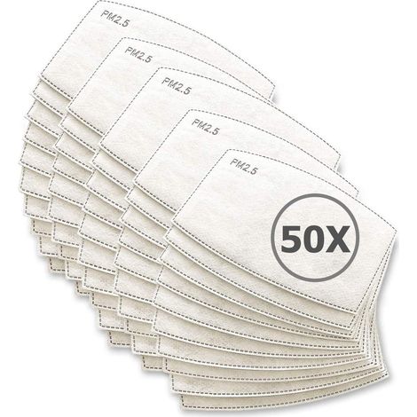 Filtre Jetable pour Masque - Lot de Filtres Remplaçables de Filtration Matériau Doux et Respirant Anti-buée et Anti-poussière Protection (1/5)