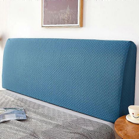 Housse de tête de lit extensible, grise, compatible avec les têtes de lit de 200 cm de hauteur. Protection anti-poussière décorative pour le chevet. Convient à la plupart des têtes de lit. (1/5)