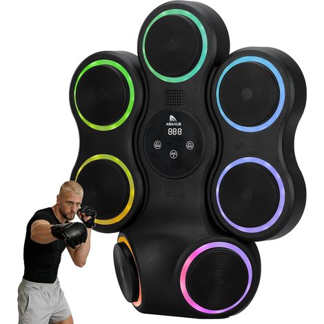 Machine de boxe musicale avec crochet perforateur, lumière colorée (1/5)