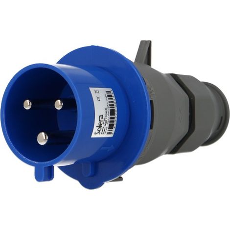 EDM – Prise mâle CEE monophasée 3 x 32A – Tension 230V – Indice de protection IP44 – Pour chantiers humides