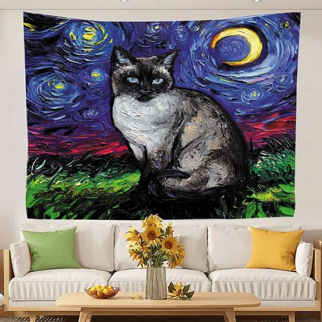 Tapisseries élégantes et luxueuses, toile de fond idéale pour la chambre à coucher. 100x75cm (1/5)