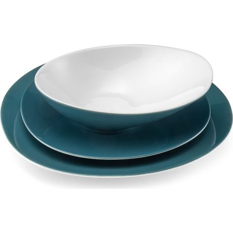 Sven Bleu Canard - Service de vaisselle 18 pièces (1/5)