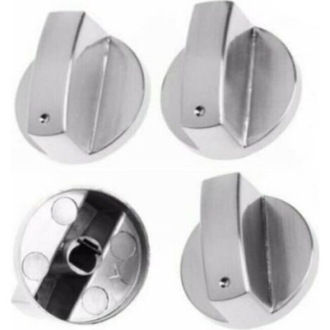 Boutons de commande universels pour cuisinière à gaz - Lot de 4 - Blanc - Accessoires de cuisine (1/4)