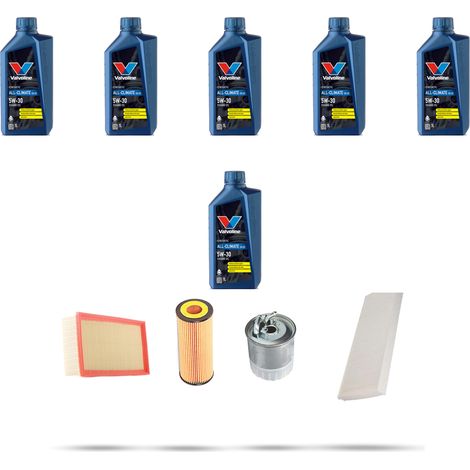 Kit tagliando 4 FILTRI e 6L OLIO compatibile con Mercedes Classe A (w169) A180 Cdi 80kw Dal 2004 al 2012 (1/5)