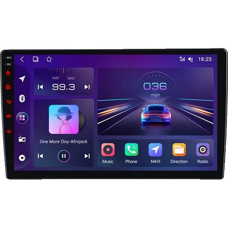 Autoradio, Écran Tactile, Lecteur Audio, Compatible avec Peugeot 407 2004 - 2011, Navigation GPS Android avec Ventilateur de Refroidissement Intégré, V1 Pro (2GB-64GB) (1/2)