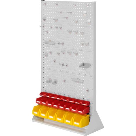 Kappes ®RasterPlan Stellwände doppelseitig Größe 5 - 8x Lochplatten 2x Schlitzplatten 1x Zubehörsortiment 62-teilig Lichtgrau RAL 7035