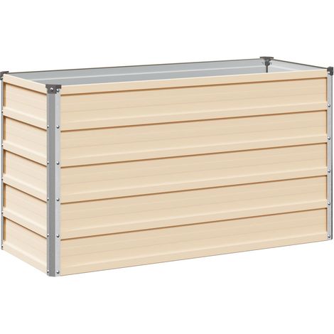 vidaXL Cama de Jardín Elevada Marfil 100 x 40 x 55 cm (1/2)