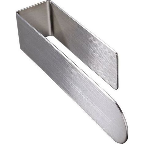 Porte-serviettes/anneau porte-serviettes – Mur de porte-serviettes de salle de bain auto-adhésif, acier inoxydable brossé SUS 304 (1/4)