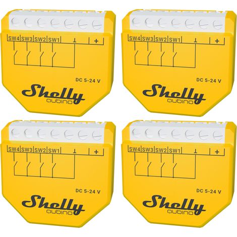 SHELLY Activateur de scène Wave i4 DC, encastré, jaune, 4 pièces