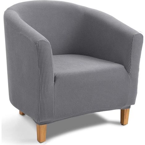 Housse de fauteuil extensible en jacquard – Protection élégante pour fauteuil tubulaire – Dimensions 74x72cm – Lavable en machine – (1/5)