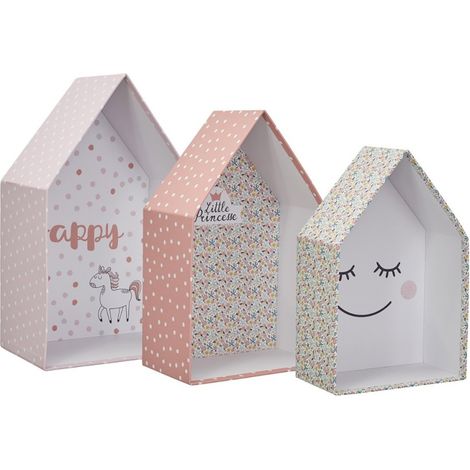 Lot de 3 boites gigognes Maison fille (1/5)