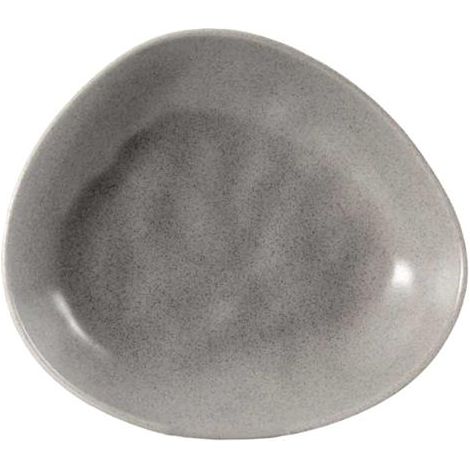 SET 6 PIATTI FONDI IN CERAMICA DA 23 CM IN COLORE GRIGIO EFFETTO MARMO (1/3)