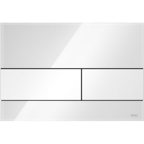 TECE TECEsquare plaque de déclenchement 9240800 verre blanc , boutons blanc