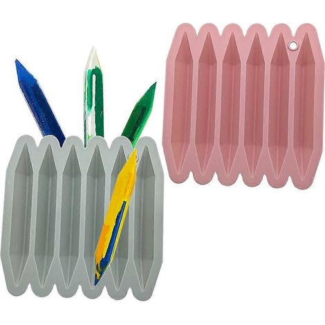 Crayon Recycling moule 2 lot 3D Crayon moule en silicone four (1/5)