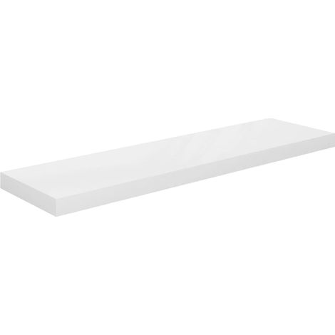 Étagère murale,Étagère flottante Blanc brillant 90x23,5x3,8 cm MDF CFW54718 (1/5)