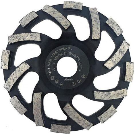 Disque Poncage Beton, Disque Diamant Abrasif 125mm de Meulage pour Poncer Béton, Pierre, Granit, Marbre (1/5)