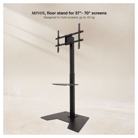 Soporte de Suelo Rotatorio/Ajustable TooQ FS2284M-B para TV de 37-70'/ hasta 70kg (1/2)