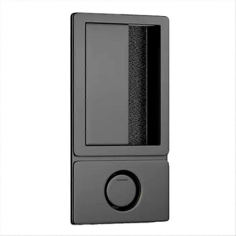Serrure magnétique minimaliste à pêne dormant, intégrée et dissimulée, pour porte intérieure de chambre, avec poignée de porte noire, B (1/5)